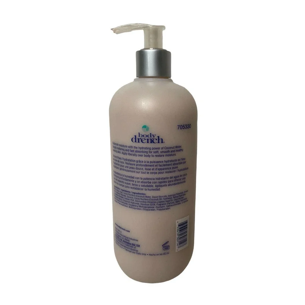BODY DRENCH Coconut Water‎ Replenishing Body Lotion for ALL SKIN TYPES 16.9 fl